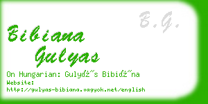 bibiana gulyas business card